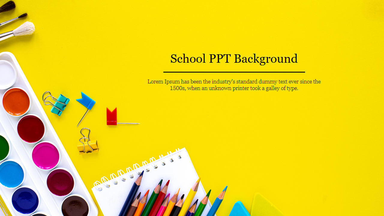 Free - Attractive School PPT Background Template For Slides